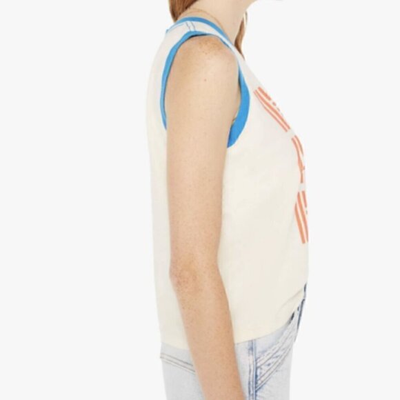 #1 NWT MOTHER Denim The Strong and Silent Tank in Hot Hot Hot - Picture 3 of 8